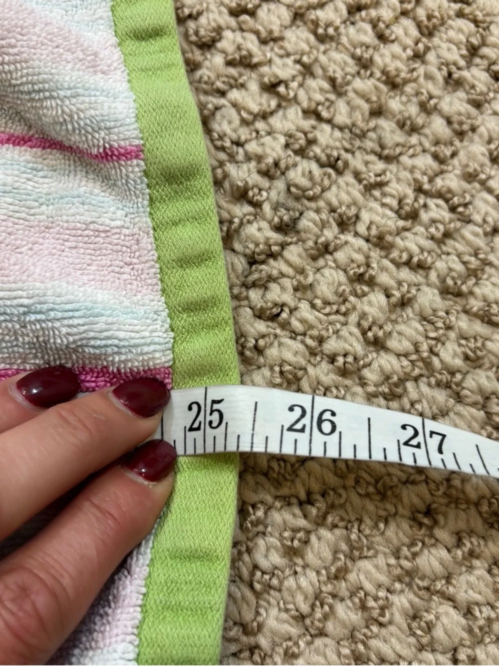 Lot of two Pottery Barn Kids Striped Hand Towels